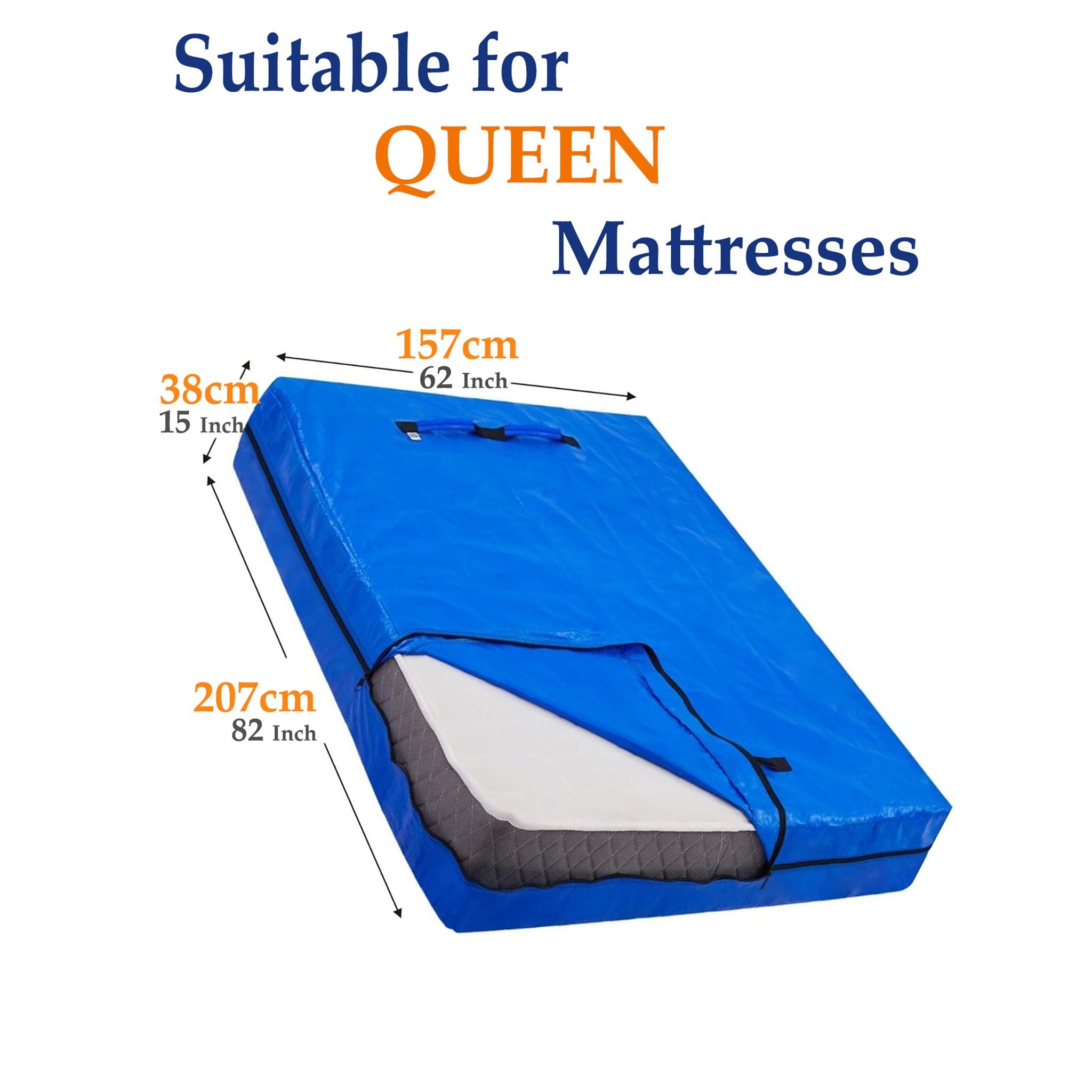 Mattress Bag Mattresses Protector Plastic Moving Storage Dust Cover Carry Bed Waterproof Zipper Packing V1317-BHD-AUQ