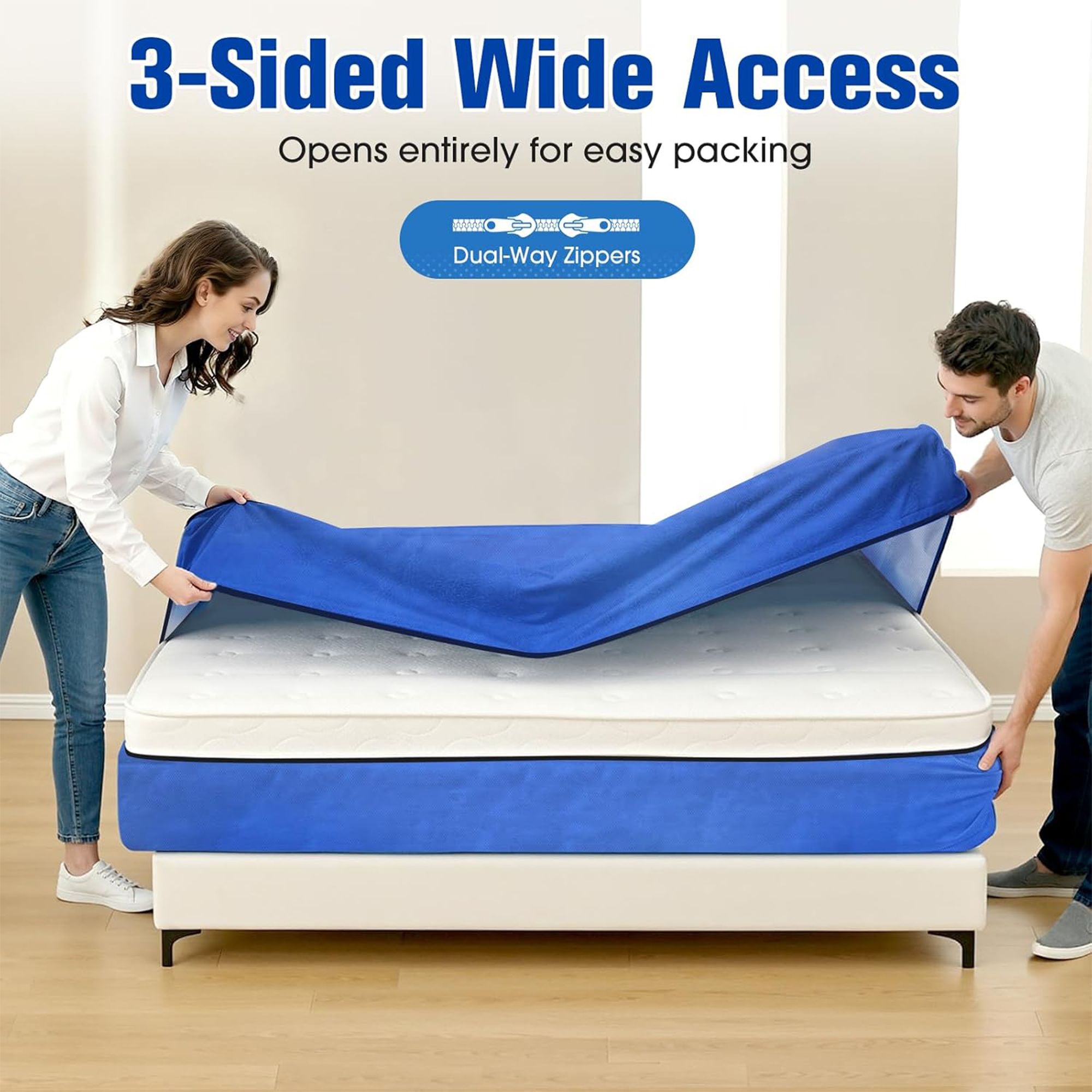 Waterproof Mattress Bag Mattresses Protector Plastic Moving Storage Dust Cover Carry Bed Zipper Packing V1317-BHD110-AUK