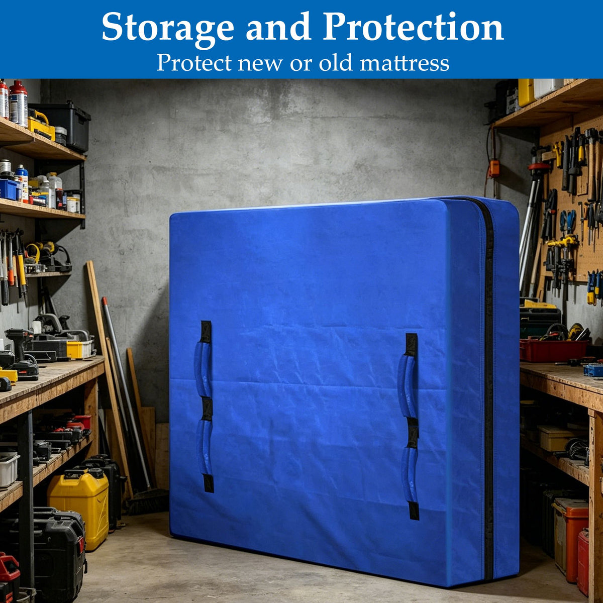 Waterproof Mattress Bag Mattresses Protector Plastic Moving Storage Dust Cover Carry Bed Zipper Packing V1317-BHD110-AUK
