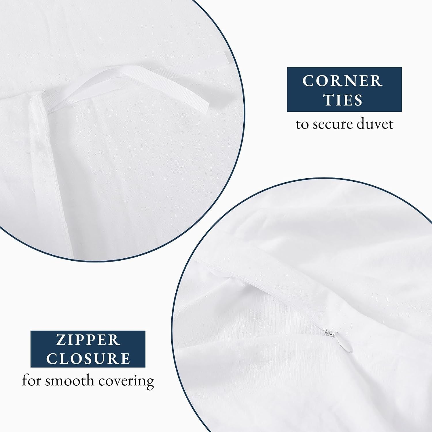 Hotel Soft Microfiber Duvet Cover Set-2000TC Quilt Cover Set & Pillowcases -1 Donna Cover Zipper Closure & 1 x Pillowcases-Breathable Bedding - Wrinkle, Fade, Stain Resistant(White,Single)