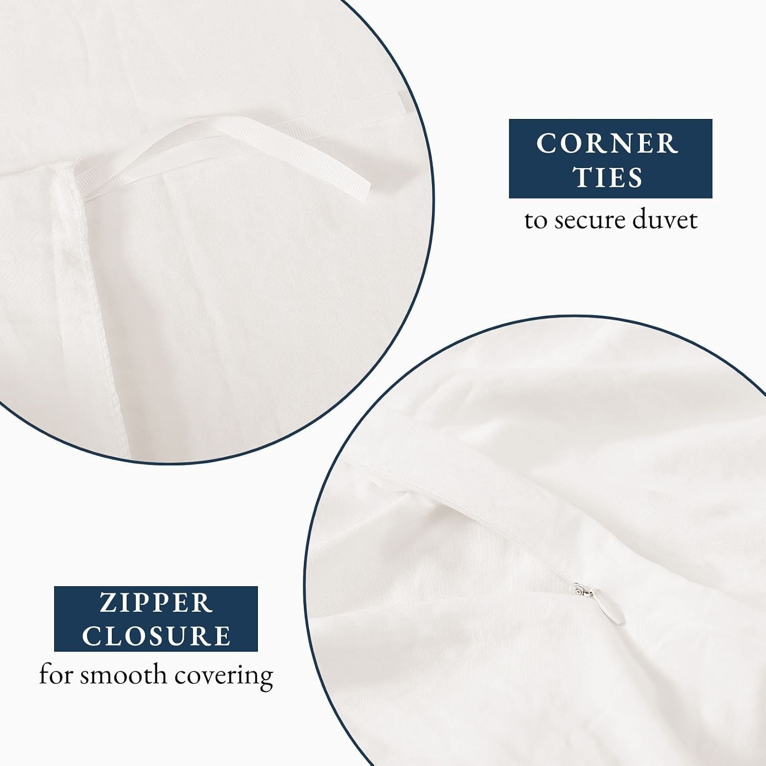 Hotel Soft Microfiber Duvet Cover Set-2000TC Quilt Cover Set & Pillowcases -1 Donna Cover Zipper Closure & 1 x Pillowcases-Breathable Bedding - Wrinkle, Fade, Stain Resistant(Raw white,Single)