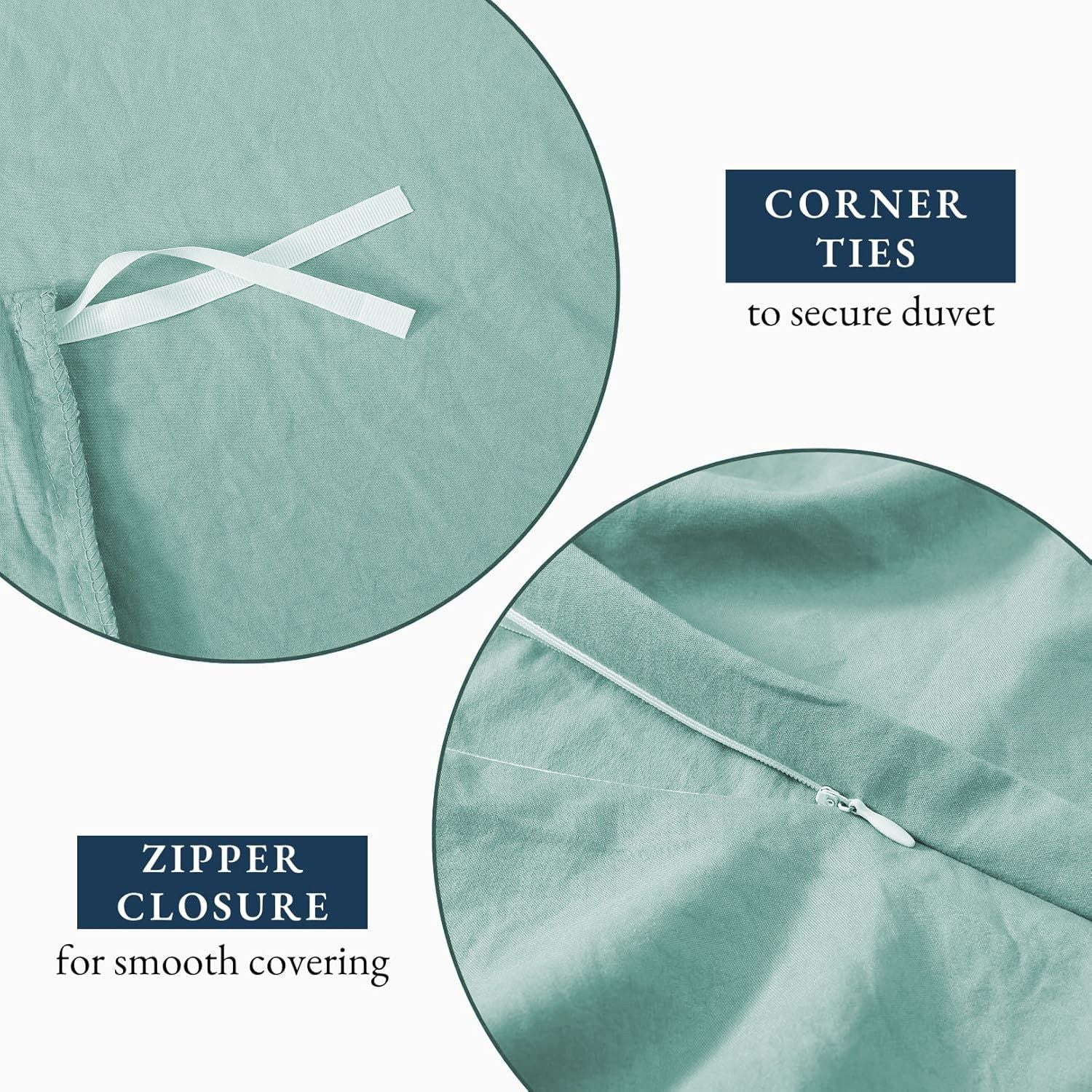 Hotel Soft Microfiber Duvet Cover Set-2000TC Quilt Cover Set & Pillowcases -1 Donna Cover Zipper Closure & 1 x Pillowcases-Breathable Bedding - Wrinkle, Fade, Stain Resistant(Ice Blue,Single)