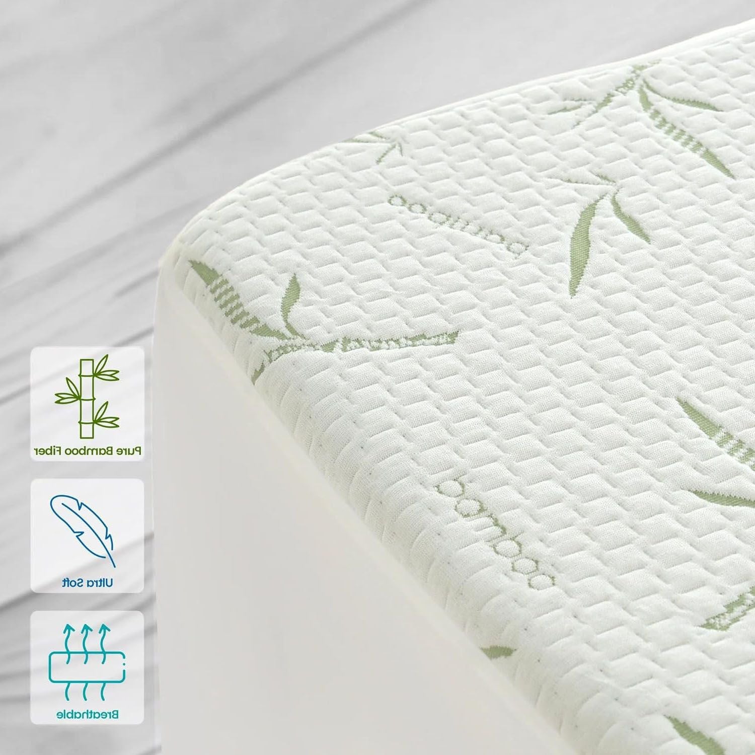 100% Waterproof Single Mattress Protector, Breathable Mattress Cover Single Size Bed, 3D Air Fabric Cooling V1317-FS260-AUS