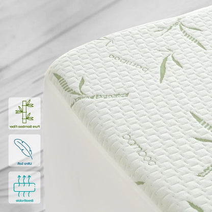 100% Waterproof Single Mattress Protector, Breathable Mattress Cover Single Size Bed, 3D Air Fabric Cooling V1317-FS260-AUS