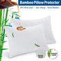 Waterproof Bamboo Pillow Protector Cover, 100% Bug Water Proof Zippered Pillow Cases Standard/Queen Size ( 2 V1317-FS280-AUST-Z-BAI
