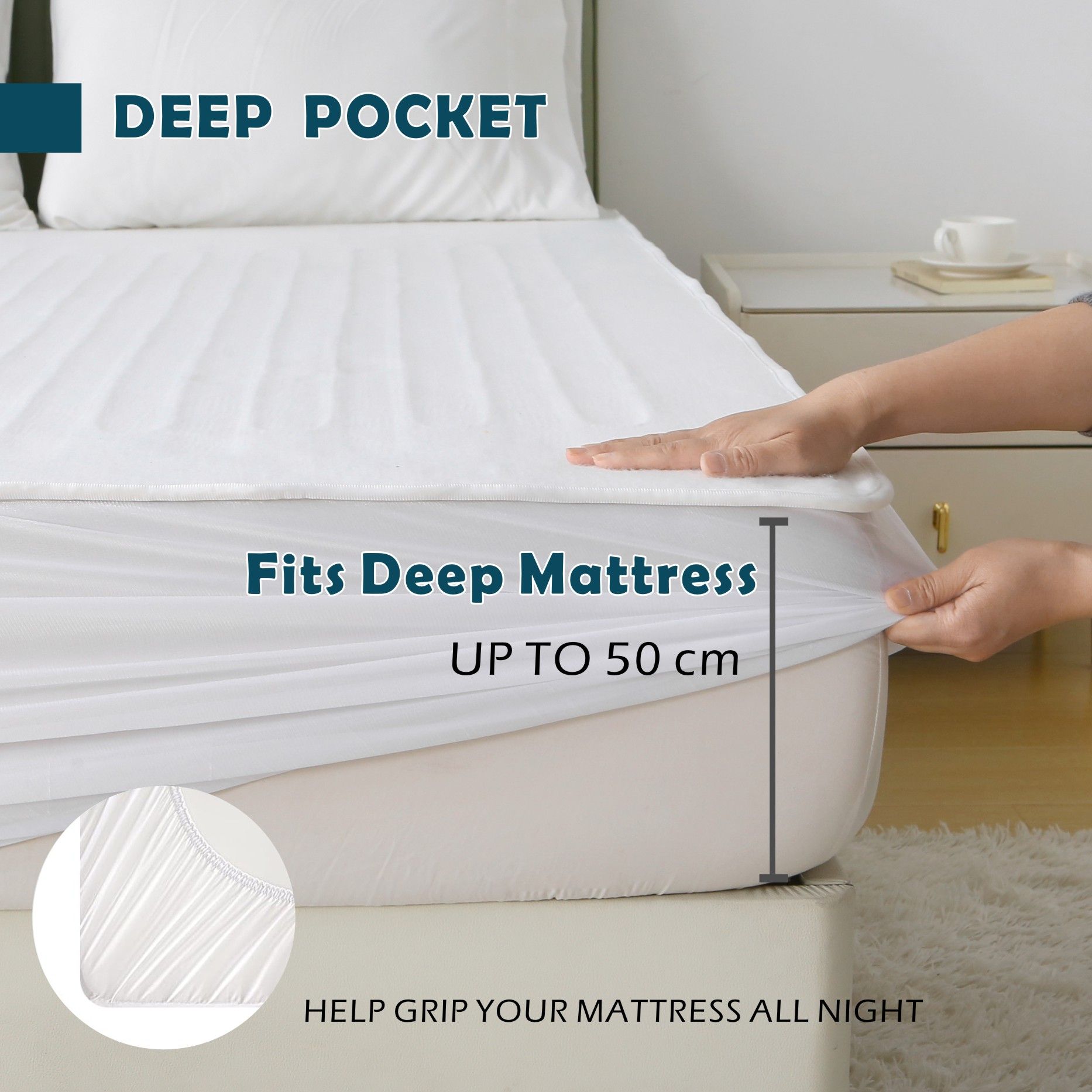 Heated Mattress Pad - Bedding Electric Blanket with 9 Heat Setting & 9-Hour Auto Off, Heated Mattress Pad-Machine Washable Fully Fitted Heating Pad with Overheat Protection , 800GSM Non Woven Fabric-fitted sheet cover(King Single)