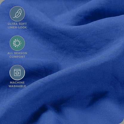 Hotel Quality Fitted Sheet - 1 Piece Fitted Sheet  -Breathable Bedding - Wrinkle, Fade, Stain Resistant- 16inch/40cm Deep Pocket Fitted Bed Sheet-Wrinkle and Fade Resistant,(Royal blue,King Single)