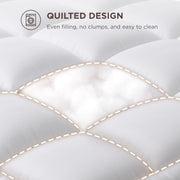 1000GSM Mattress Topper Viscose Derived from Bamboo, Thick Pillowtop Fitted Mattress Cover with 45cm Deep Skirt - Machine Washable Hypoallergenic(Super King,white)