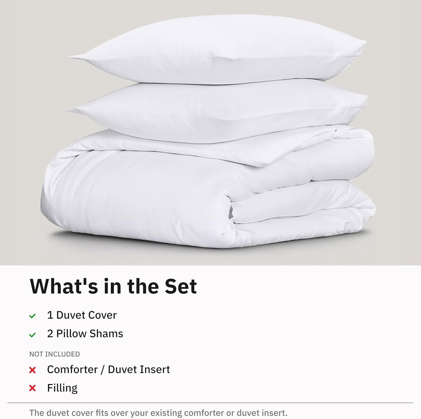 Hotel Soft Microfiber Duvet Cover Set-2000TC Quilt Cover Set & Pillowcases -1 Donna Cover Zipper Closure & 1 x Pillowcases-Breathable Bedding - Wrinkle, Fade, Stain Resistant(White,Double)