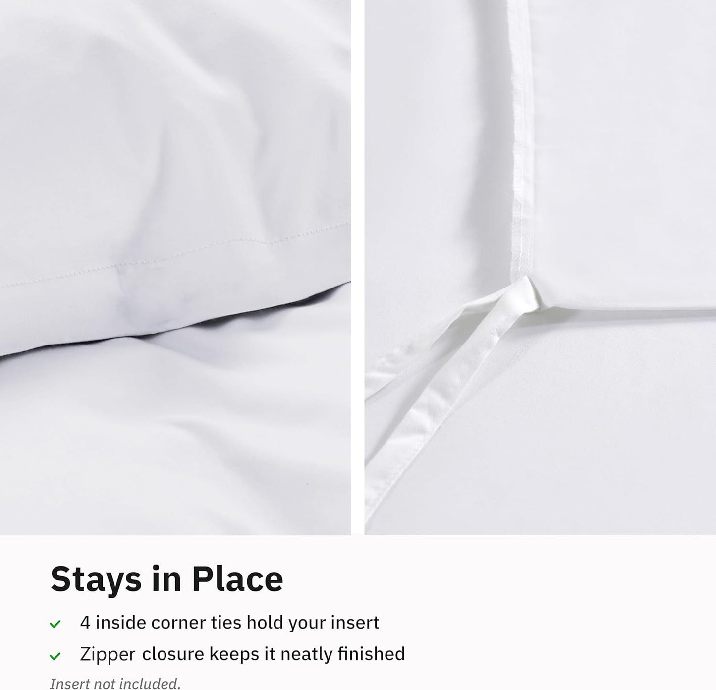 Hotel Soft Microfiber Duvet Cover Set-2000TC Quilt Cover Set & Pillowcases -1 Donna Cover Zipper Closure & 1 x Pillowcases-Breathable Bedding - Wrinkle, Fade, Stain Resistant(White,King)