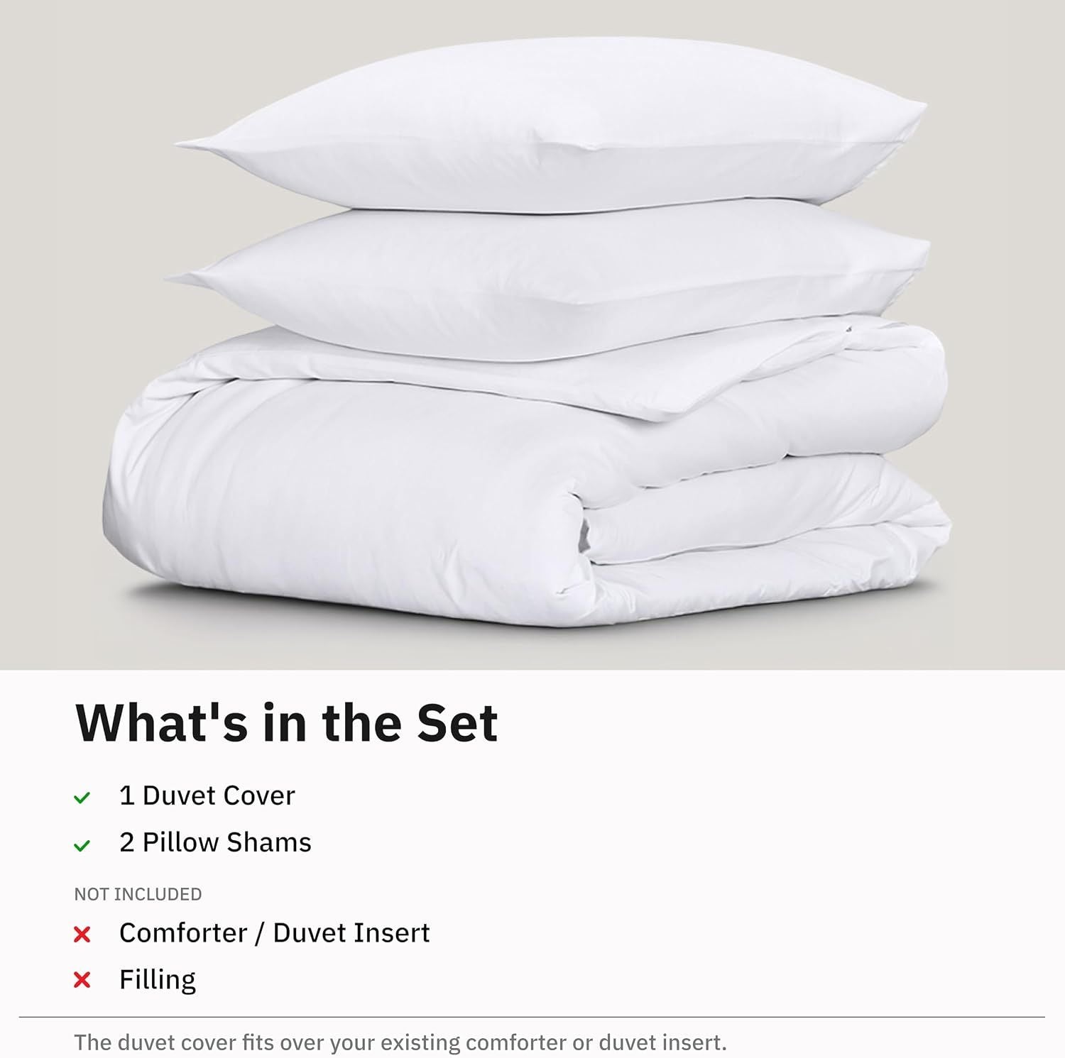 Hotel Soft Microfiber Duvet Cover Set-2000TC Quilt Cover Set & Pillowcases -1 Donna Cover Zipper Closure & 1 x Pillowcases-Breathable Bedding - Wrinkle, Fade, Stain Resistant(White,Super King)