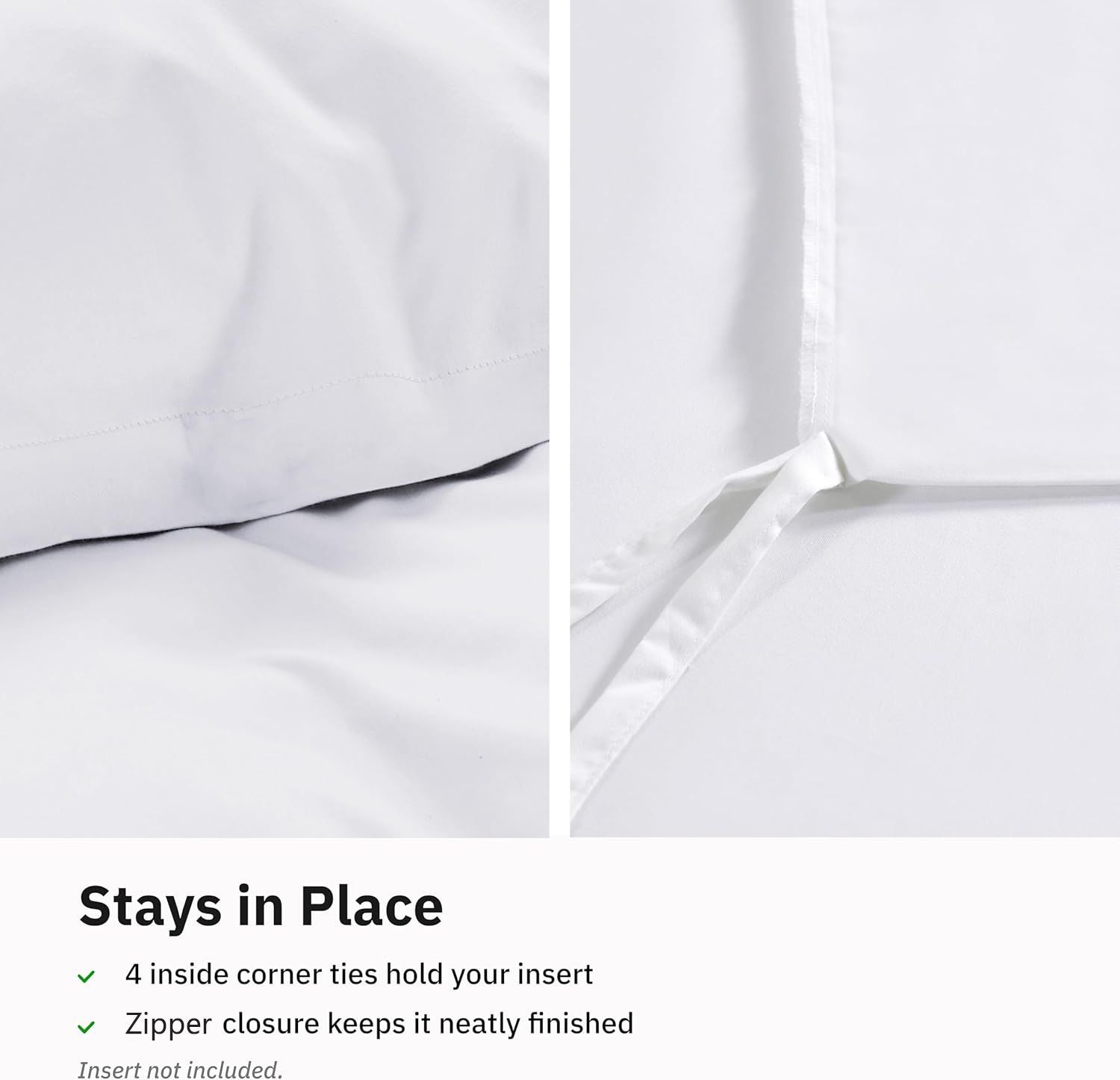 Hotel Soft Microfiber Duvet Cover Set-2000TC Quilt Cover Set & Pillowcases -1 Donna Cover Zipper Closure & 1 x Pillowcases-Breathable Bedding - Wrinkle, Fade, Stain Resistant(White,Super King)