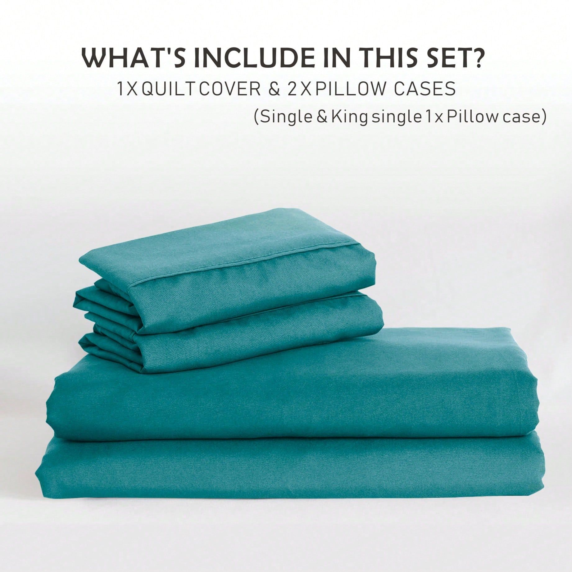 Hotel Soft Microfiber Duvet Cover Set-2000TC Quilt Cover Set & Pillowcases -1 Donna Cover Zipper Closure & 1 x Pillowcases-Breathable Bedding - Wrinkle, Fade, Stain Resistant(Biscay blue,Super King)