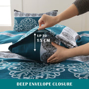 3 Piece Hotel Soft Microfiber Quilt Cover Set-2000TC Duvet/Donna Cover Set & Pillowcases -1 Quilt Cover V1317-QS9-AUD-3JT-BZ-BXMY