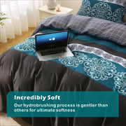 3 Piece Hotel Soft Microfiber Quilt Cover Set-2000TC Duvet/Donna Cover Set & Pillowcases -1 Quilt Cover V1317-QS9-AUD-3JT-BZ-BXMY