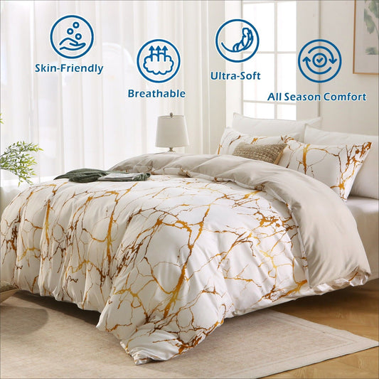 3 Piece Hotel Soft Microfiber Quilt Cover Set-2000TC Duvet/Donna Cover Set & Pillowcases -1 Quilt Cover V1317-QS9-AUD-3JT-BZ-DLS