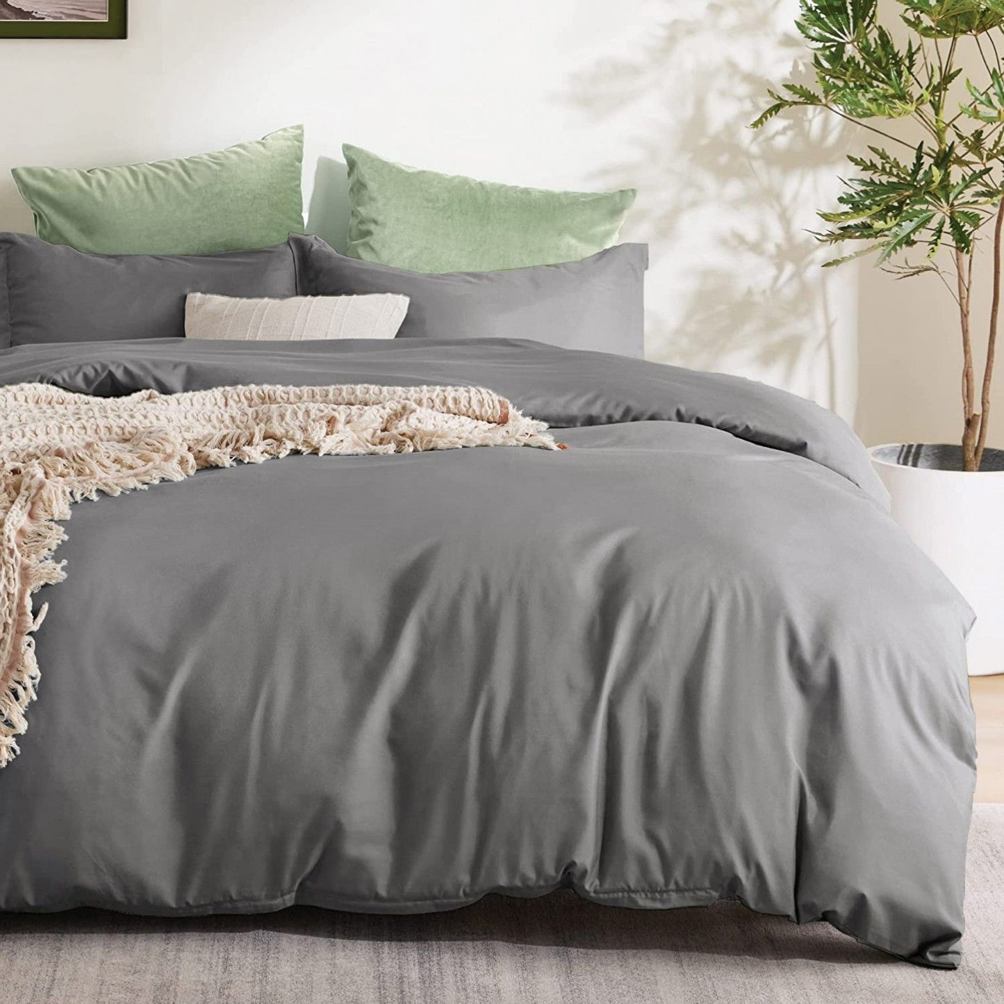 3 Piece Hotel Soft Microfiber Quilt Cover Set-2000TC Duvet/Donna Cover Set & Pillowcases -1 Quilt Cover V1317-QS9-AUD-3JT-BZ-HUI