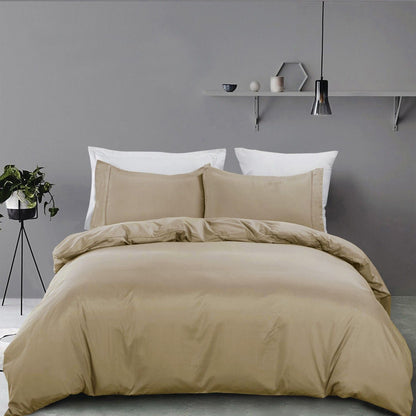 3 Piece Hotel Soft Microfiber Quilt Cover Set-2000TC Duvet/Donna Cover Set & Pillowcases -1 Quilt Cover V1317-QS9-AUD-3JT-BZ-TS