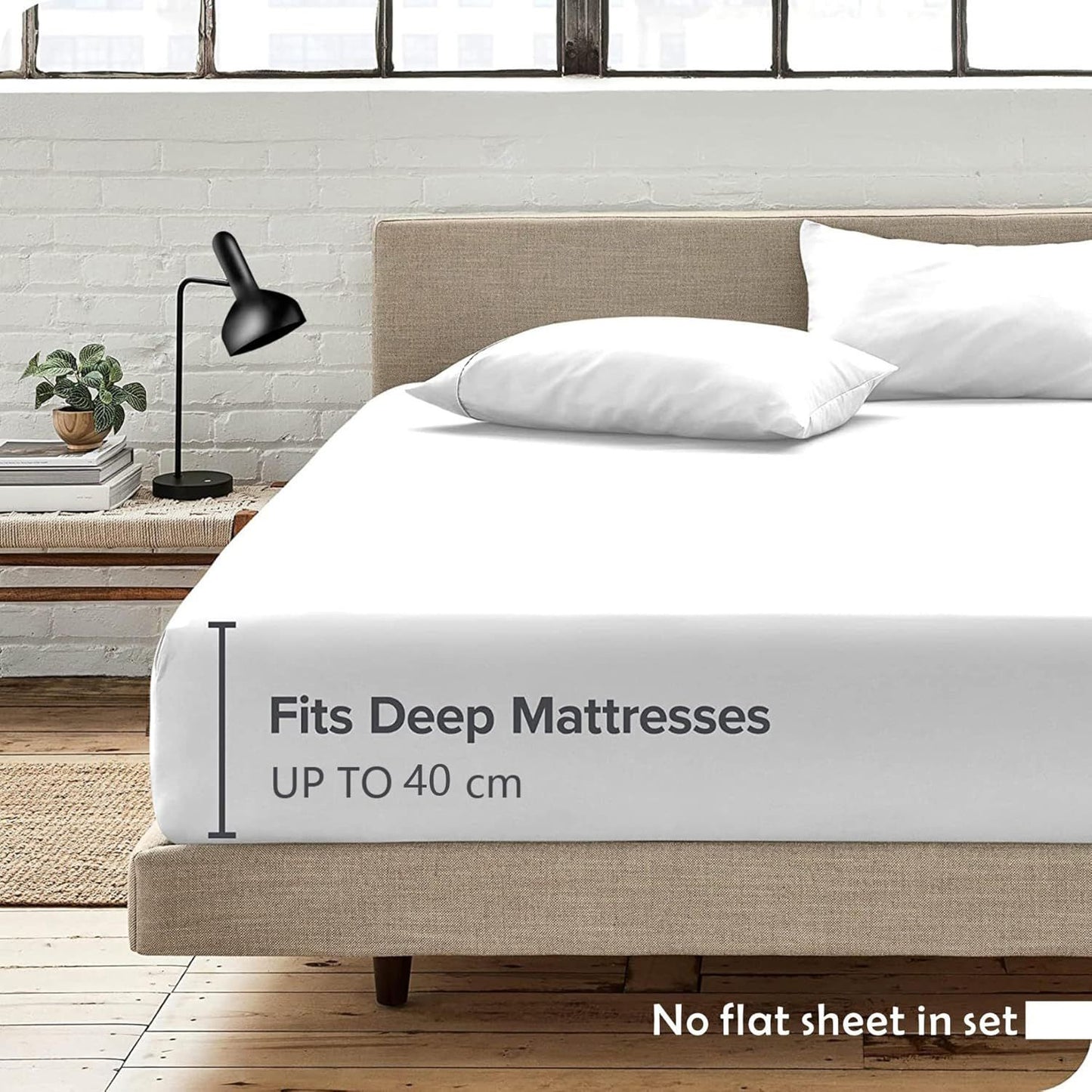 3 Piece Fitted Sheet Set- Fitted Sheet & Pillowcases -Breathable Bedding - Wrinkle, Fade, Stain Resistant- V1317-QS9-AUD-3JT-CL-BAI