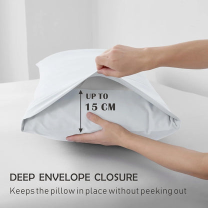 3 Piece Fitted Sheet Set- Fitted Sheet & Pillowcases -Breathable Bedding - Wrinkle, Fade, Stain Resistant- V1317-QS9-AUD-3JT-CL-BAI
