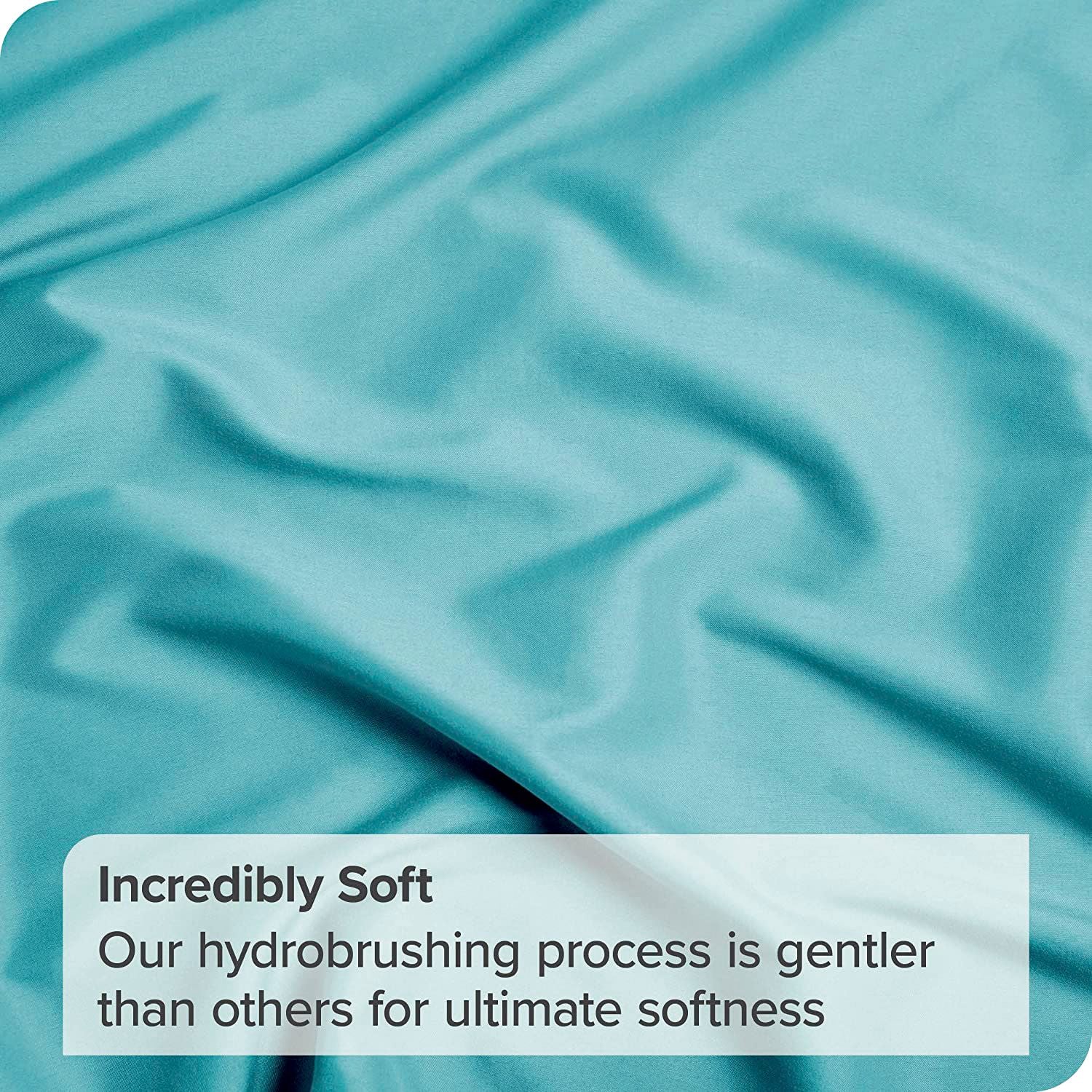 4 Piece Bed Sheet Set- Bedding Sheets & Pillowcases -Breathable Bedding - Wrinkle, Fade, Stain Resistant-Deep Pocket Flat Fitted Bed Sheet Set(Ice Blue,Double)