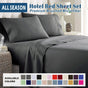 4 Piece Bed Sheet Set- Bedding Sheets & Pillowcases -Breathable Bedding - Wrinkle, Fade, Stain Resistant-Deep V1317-QS9-AUD-4JT-SH