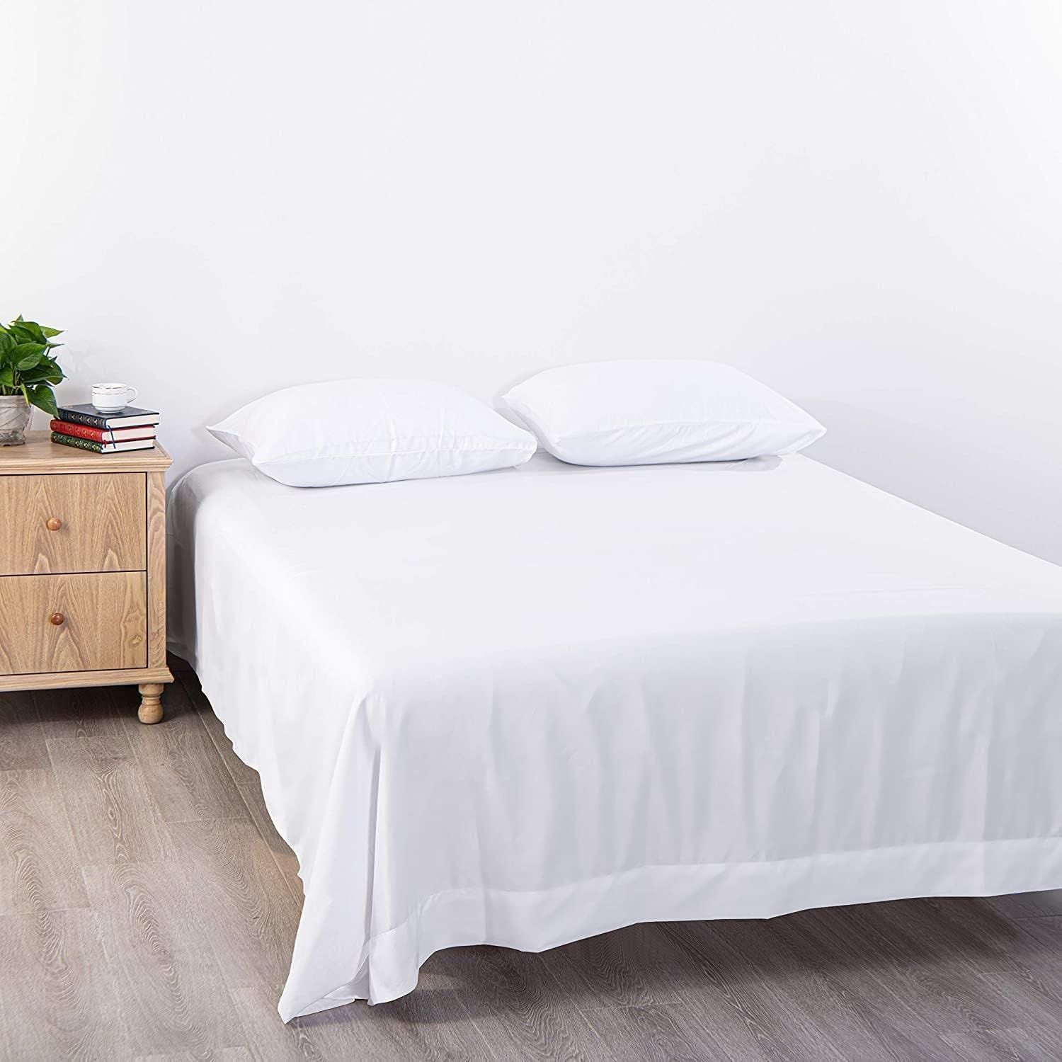 Elegant Comfort Premium Hotel Quality 1-Piece Double Flat Sheet, Luxury and Softest 2000 Thread Count Bedding V1317-QS9-AUD-CD-BAI