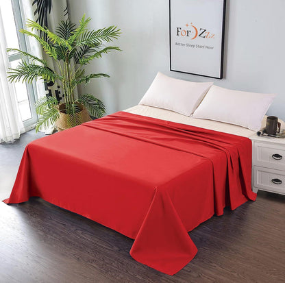 Elegant Comfort Premium Hotel Quality 1-Piece Double Flat Sheet, Luxury and Softest 2000 Thread Count Bedding V1317-QS9-AUD-CD-DH