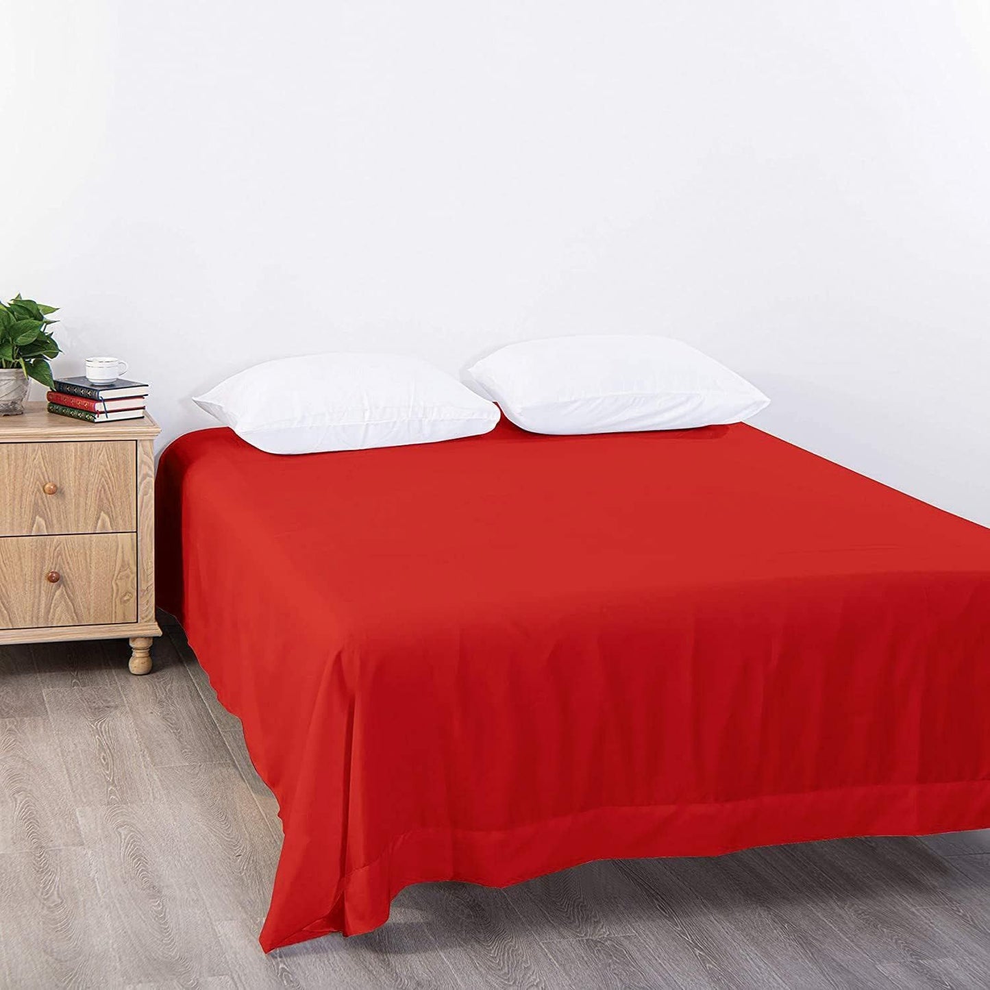 Elegant Comfort Premium Hotel Quality 1-Piece Double Flat Sheet, Luxury and Softest 2000 Thread Count Bedding V1317-QS9-AUD-CD-DH