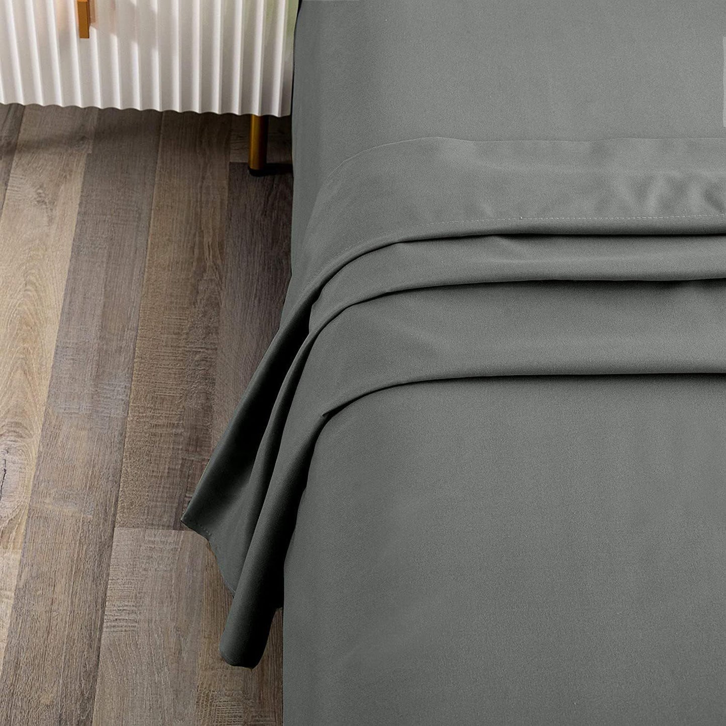 Elegant Comfort Premium Hotel Quality 1-Piece Double Flat Sheet, Luxury and Softest 2000 Thread Count Bedding V1317-QS9-AUD-CD-HUI
