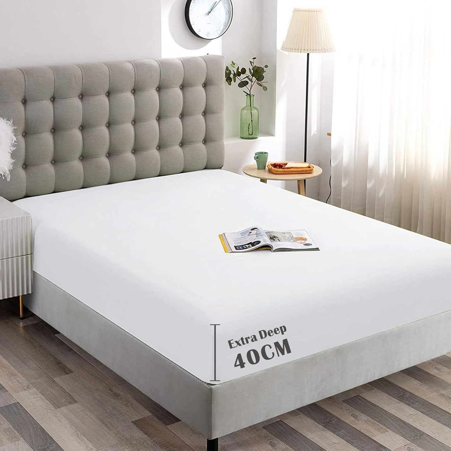 Hotel Quality Fitted Sheet - 1 Piece Fitted Sheet -Breathable Bedding - Wrinkle, Fade, Stain Resistant- V1317-QS9-AUD-CL-BAI