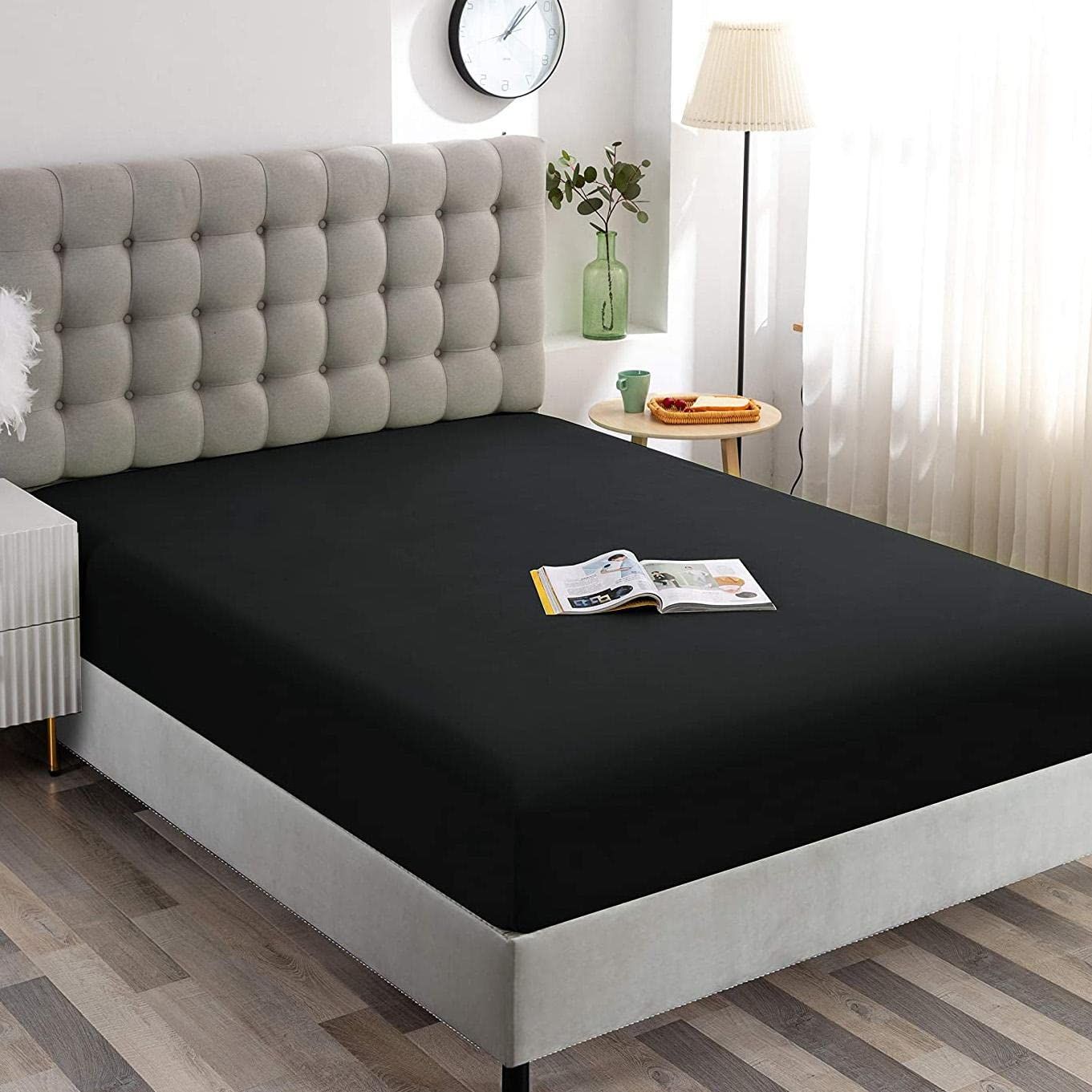 Hotel Quality Fitted Sheet - 1 Piece Fitted Sheet -Breathable Bedding - Wrinkle, Fade, Stain Resistant- V1317-QS9-AUD-CL-HEI