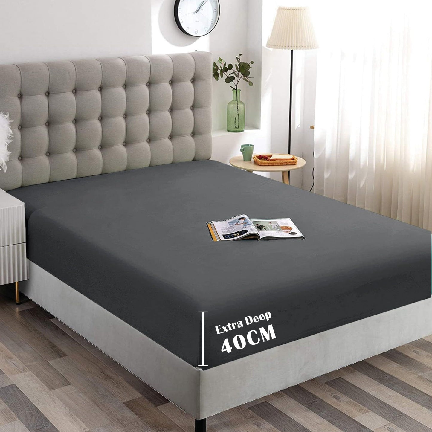 Hotel Quality Fitted Sheet - 1 Piece Fitted Sheet -Breathable Bedding - Wrinkle, Fade, Stain Resistant- V1317-QS9-AUD-CL-SH