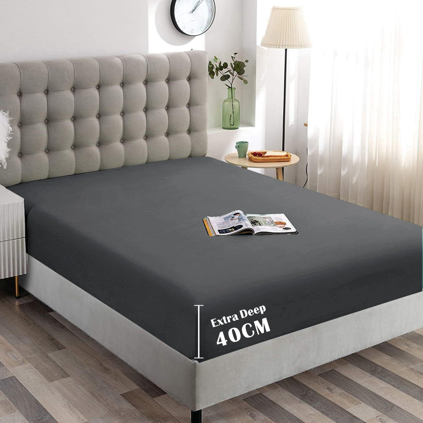 Hotel Quality Fitted Sheet - 1 Piece Fitted Sheet -Breathable Bedding - Wrinkle, Fade, Stain Resistant- V1317-QS9-AUD-CL-SH