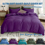 3 Piece Hotel Soft Microfiber Quilt Cover Set-2000TC Duvet/Donna Cover Set & Pillowcases -1 Quilt Cover V1317-QS9-AUK-3JT-BZ-ZI