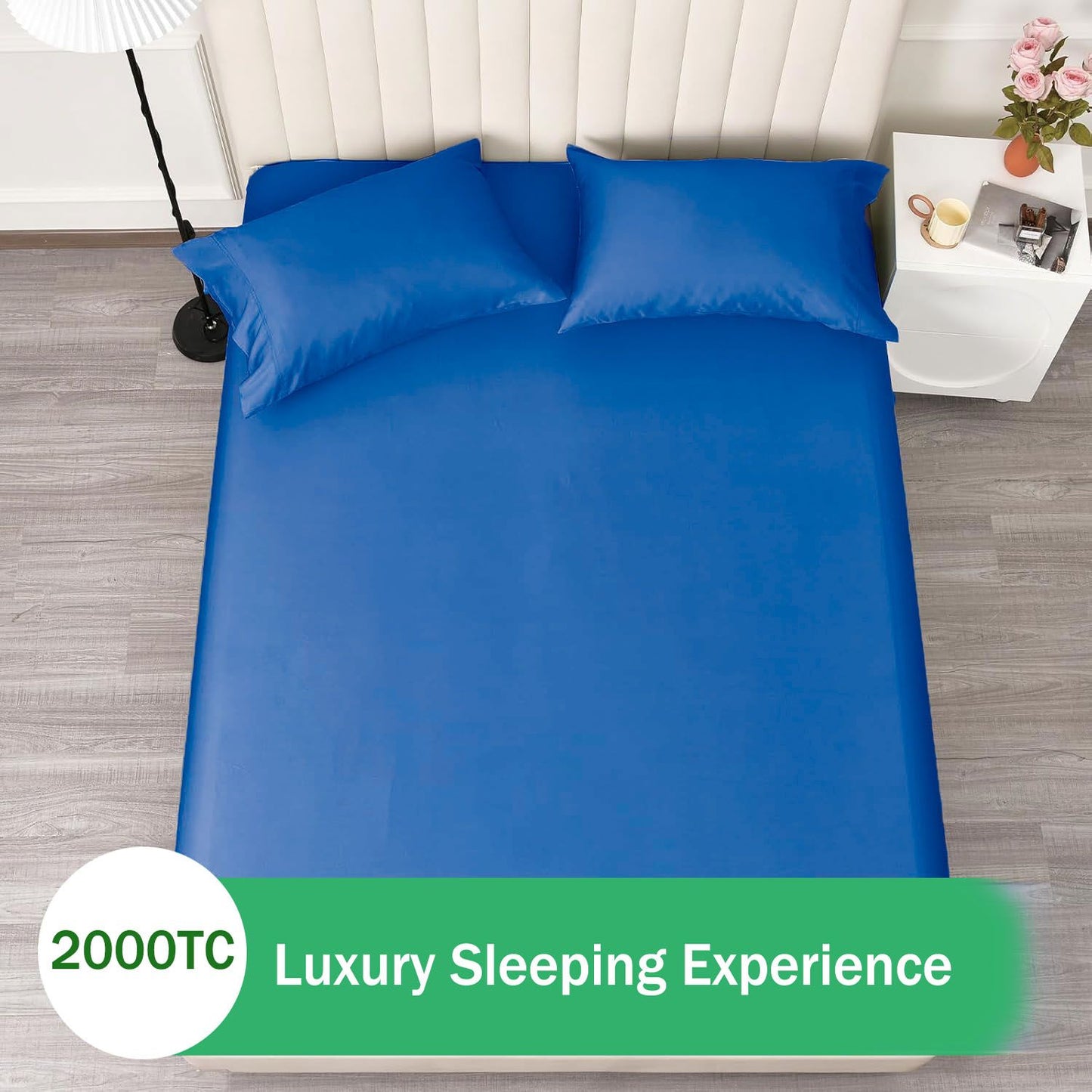 3 Piece Fitted Sheet Set- Fitted Sheet & Pillowcases -Breathable Bedding - Wrinkle, Fade, Stain Resistant- V1317-QS9-AUK-3JT-CL-HJL