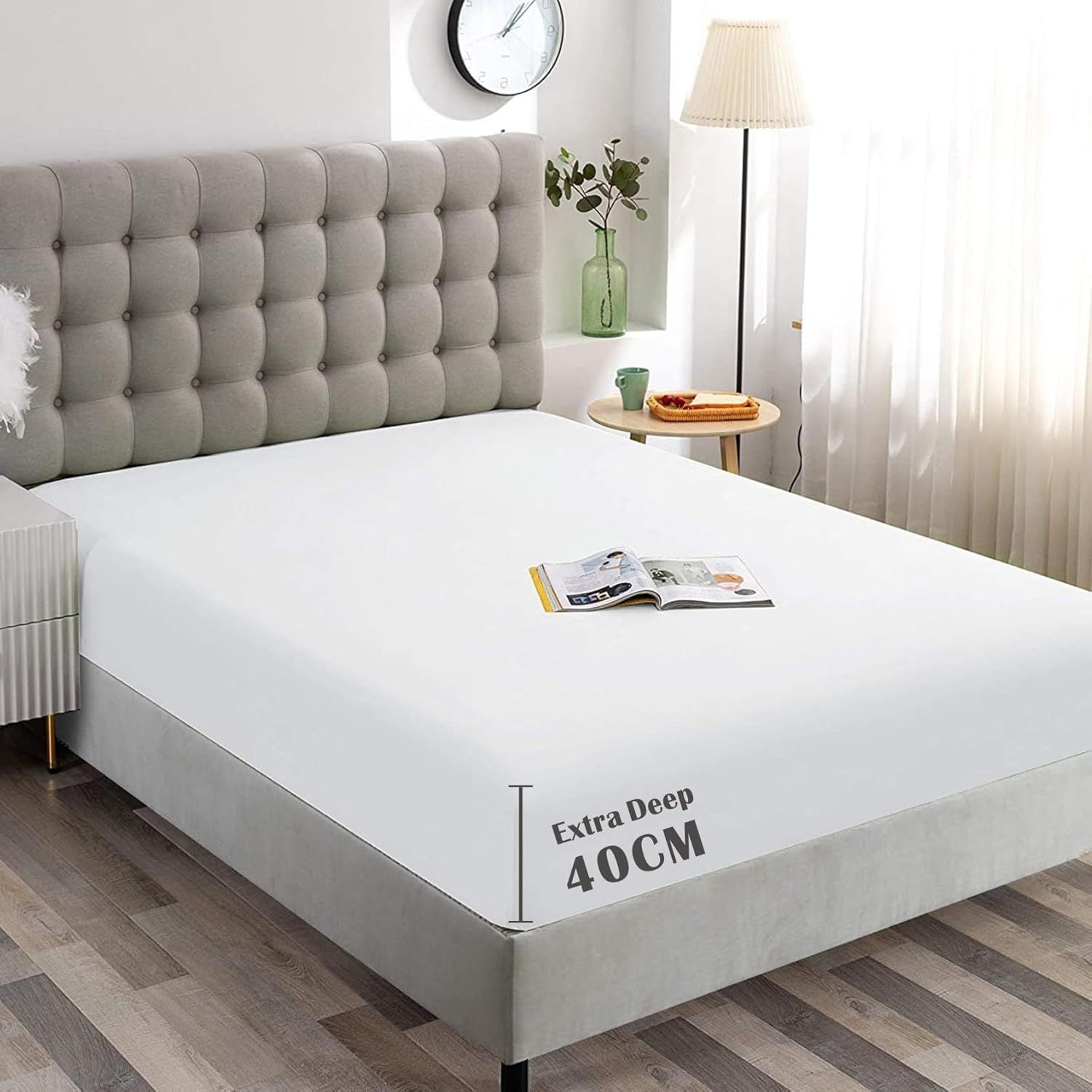 Hotel Quality Fitted Sheet - 1 Piece Fitted Sheet -Breathable Bedding - Wrinkle, Fade, Stain Resistant- V1317-QS9-AUK-CL-BAI