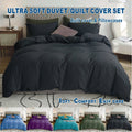 2 Piece Hotel Soft Microfiber Quilt Cover Set-2000TC Duvet/Donna Cover Set & Pillowcases -1 Quilt Cover V1317-QS9-AUKS-3JT-BZ-HEI