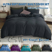 2 Piece Hotel Soft Microfiber Quilt Cover Set-2000TC Duvet/Donna Cover Set & Pillowcases -1 Quilt Cover V1317-QS9-AUKS-3JT-BZ-HEI