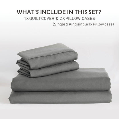2 Piece Hotel Soft Microfiber Quilt Cover Set-2000TC Duvet/Donna Cover Set & Pillowcases -1 Quilt Cover V1317-QS9-AUKS-3JT-BZ-HUI