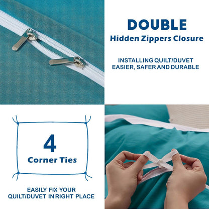 2 Piece Hotel Soft Microfiber Quilt Cover Set-2000TC Duvet/Donna Cover Set & Pillowcases -1 Quilt Cover V1317-QS9-AUKS-3JT-BZ-SSL