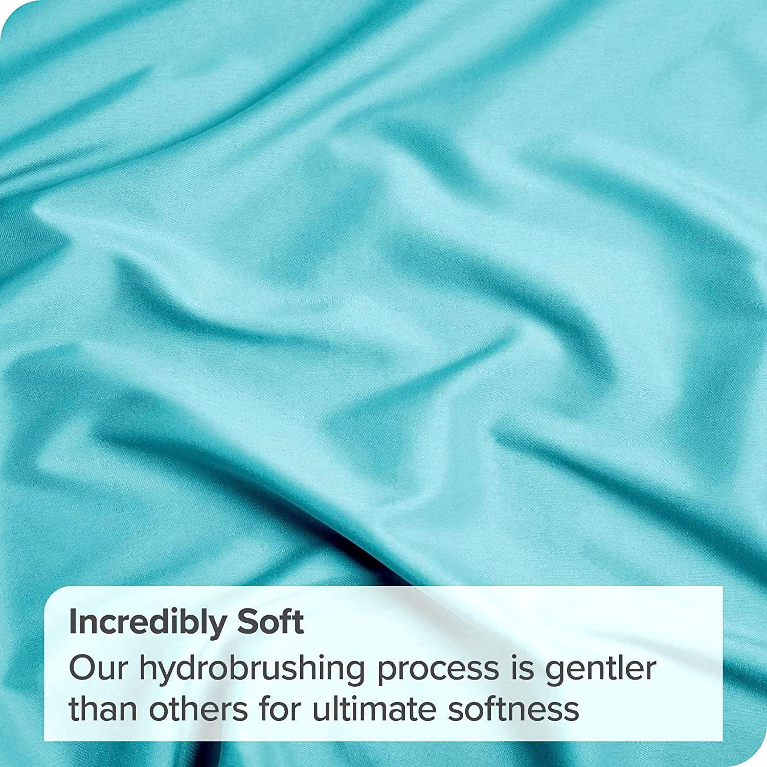 2 Piece Fitted Sheet Set- Fitted Sheet & Pillowcases -Breathable Bedding - Wrinkle, Fade, Stain Resistant- V1317-QS9-AUKS-3JT-CL-BL