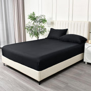 2 Piece Fitted Sheet Set- Fitted Sheet & Pillowcases -Breathable Bedding - Wrinkle, Fade, Stain Resistant- V1317-QS9-AUKS-3JT-CL-HEI
