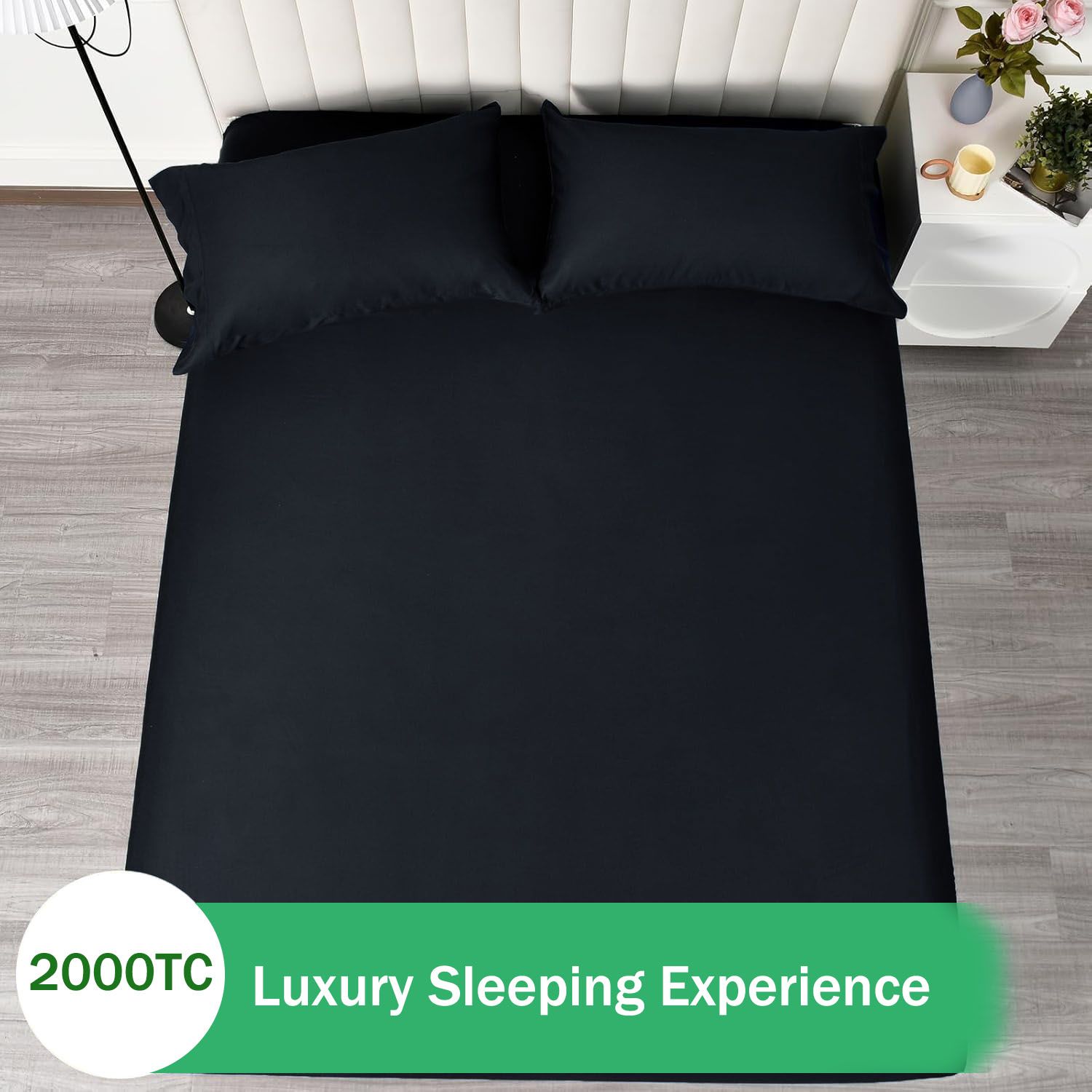 2 Piece Fitted Sheet Set- Fitted Sheet & Pillowcases -Breathable Bedding - Wrinkle, Fade, Stain Resistant- V1317-QS9-AUKS-3JT-CL-HEI
