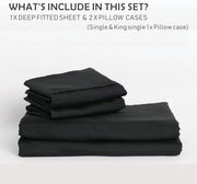 2 Piece Fitted Sheet Set- Fitted Sheet & Pillowcases -Breathable Bedding - Wrinkle, Fade, Stain Resistant- V1317-QS9-AUKS-3JT-CL-HEI