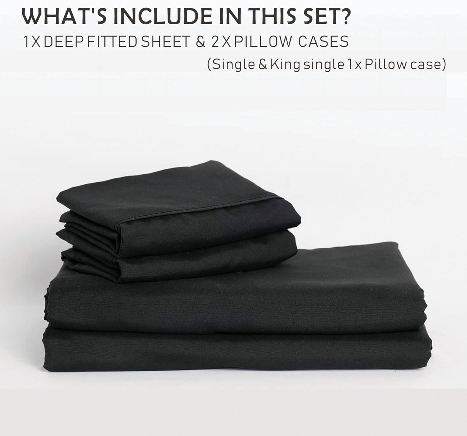 2 Piece Fitted Sheet Set- Fitted Sheet & Pillowcases -Breathable Bedding - Wrinkle, Fade, Stain Resistant- V1317-QS9-AUKS-3JT-CL-HEI