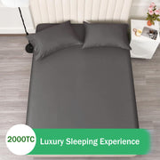 2 Piece Fitted Sheet Set- Fitted Sheet & Pillowcases -Breathable Bedding - Wrinkle, Fade, Stain Resistant- V1317-QS9-AUKS-3JT-CL-SH