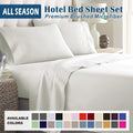 3 Piece Bed Sheet Set- Bedding Sheets & Pillowcases -Breathable Bedding - Wrinkle, Fade, Stain Resistant-Deep V1317-QS9-AUKS-4JT-BB