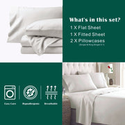 3 Piece Bed Sheet Set- Bedding Sheets & Pillowcases -Breathable Bedding - Wrinkle, Fade, Stain Resistant-Deep V1317-QS9-AUKS-4JT-BB