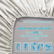 3 Piece Bed Sheet Set- Bedding Sheets & Pillowcases -Breathable Bedding - Wrinkle, Fade, Stain Resistant-Deep V1317-QS9-AUKS-4JT-BB